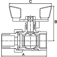 Купить   Кран шаровый с американкой PF TREND  