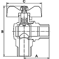 Купить Кран шаровый для газа PF STRONG в Краснодаре
