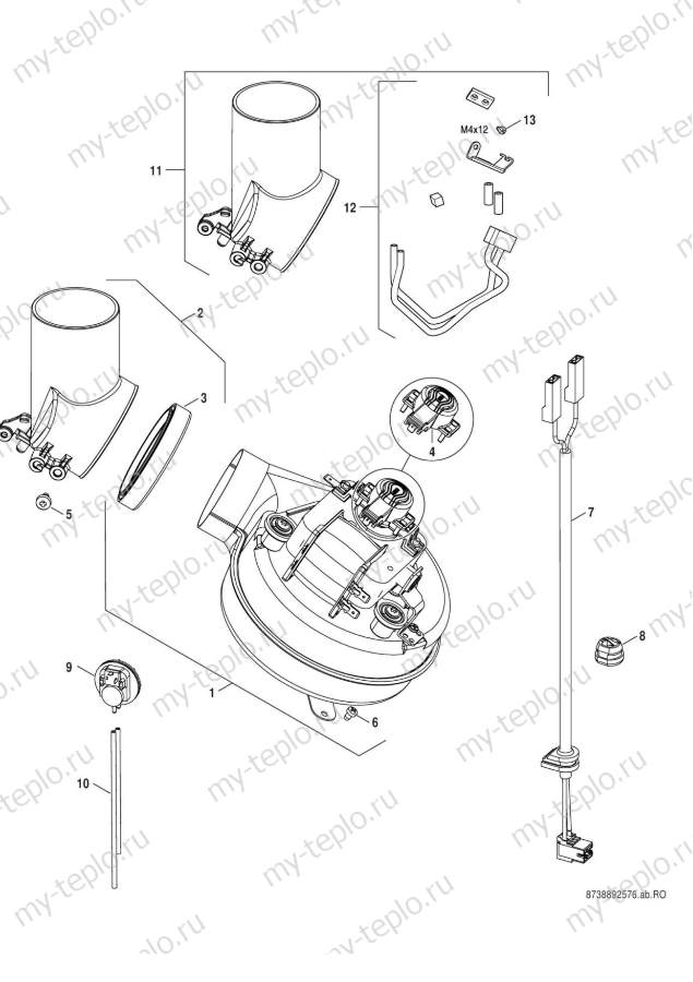 Запчасти для Buderus Logamax U072-24K: схема Запчасти Buderus Logamax U072-24K купить в Краснодаре