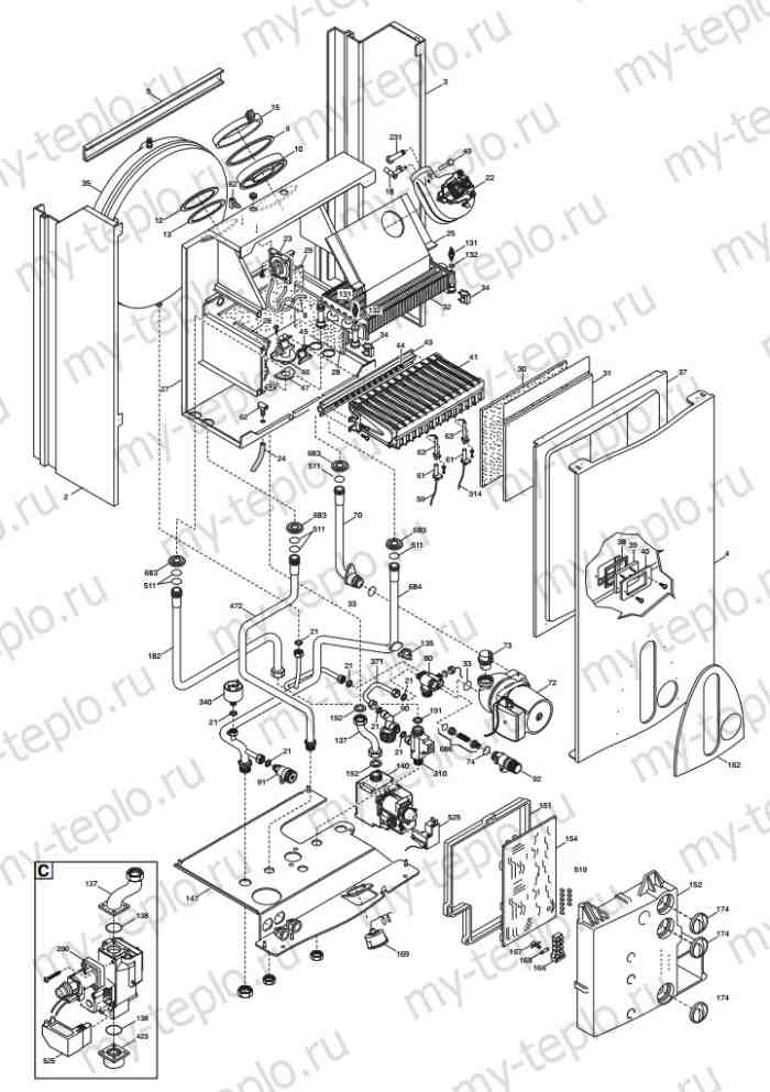Купить запчасти Baxi Main 24FI в Краснодаре