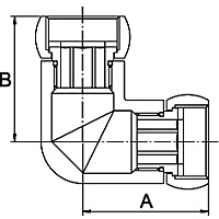 Купить Соединение угловое хром п/суш PROFactor    в Краснодаре