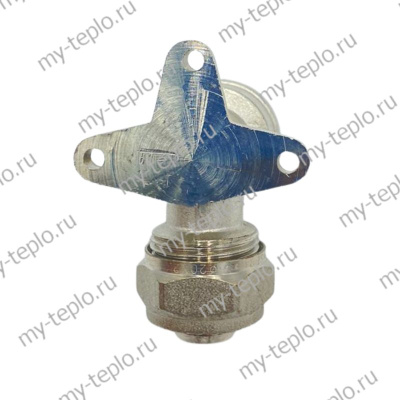 Соединение угловое с креплением для металлополимерных труб 20х3/4